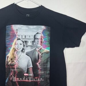 Marvel‎ WandaVision Graphic Tee Black Short Sleeve T-Shirt Sz Large